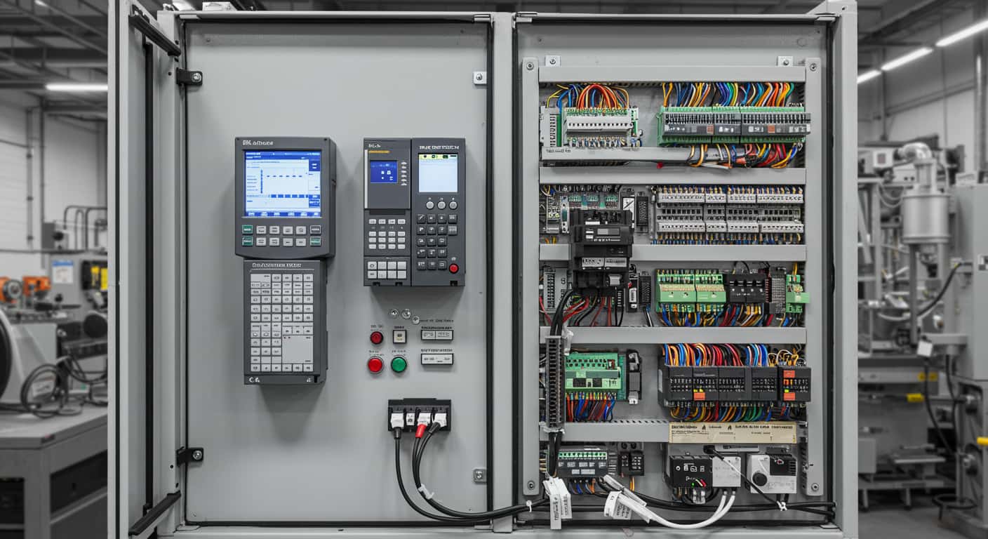 لوحة التحكم الجديدة مع PLC و درايف سيرفو